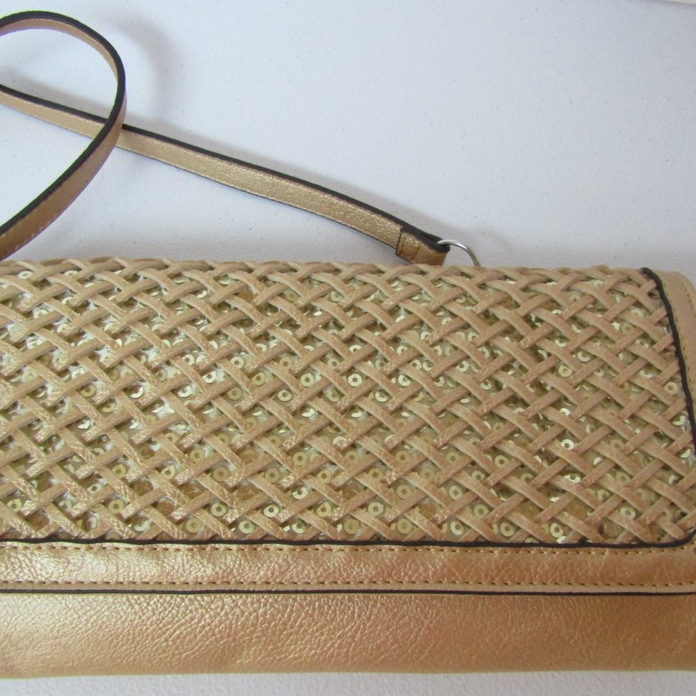 Style & Co Gold Sequin Purse Crossbody Purse Bag